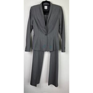 Halogen Gray Womens Business Pants Suit Sz 4/6 Taylor Fit Interview Careerwear